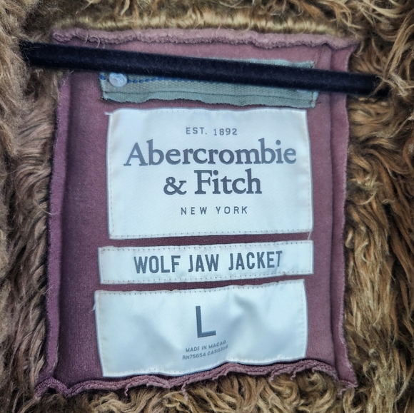 Abercrombie & Fitch Y2K Wolf Jaw Jacket Hoodie Hooded Sweatshirt FauxFur Sherpa - Picture 9 of 14